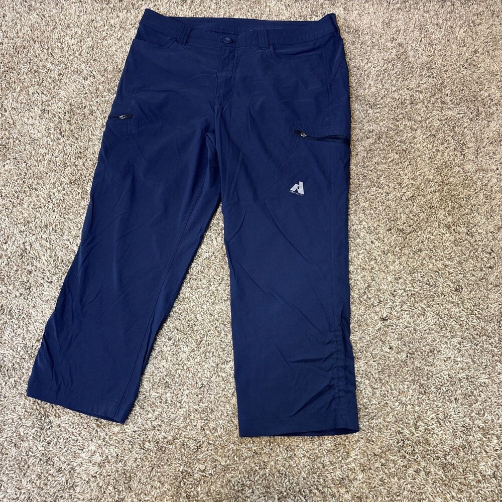 Eddie Bauer First Ascent Women’s 10 Navy Capris (E1) Work Pants Zip Pockets